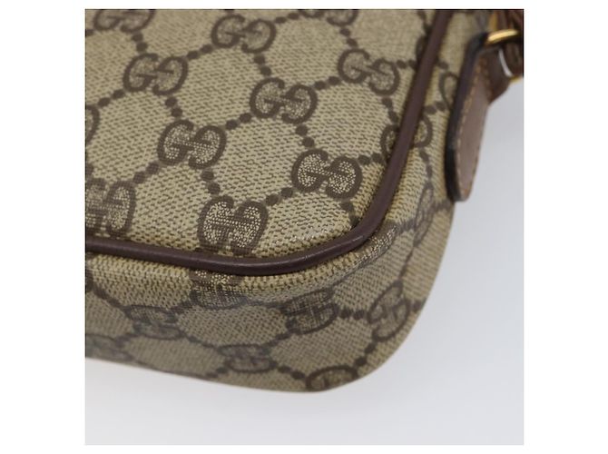 GUCCI Sac à épaule GG Supreme PVC Beige Or Auth 211882 - Jerrillo - vue 12