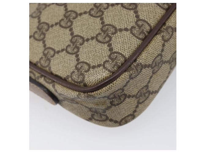 GUCCI Sac à épaule GG Supreme PVC Beige Or Auth 211882 - Jerrillo - vue 13