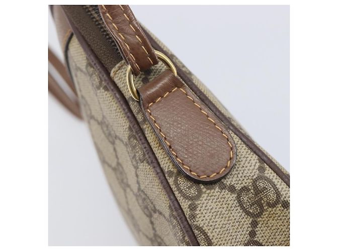 GUCCI Sac à épaule GG Supreme PVC Beige Or Auth 211882 - Jerrillo - vue 15