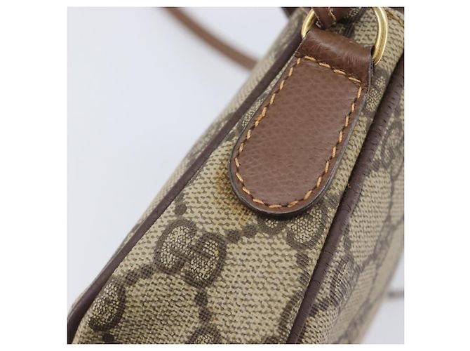 GUCCI Sac à épaule GG Supreme PVC Beige Or Auth 211882 - Jerrillo - vue 18