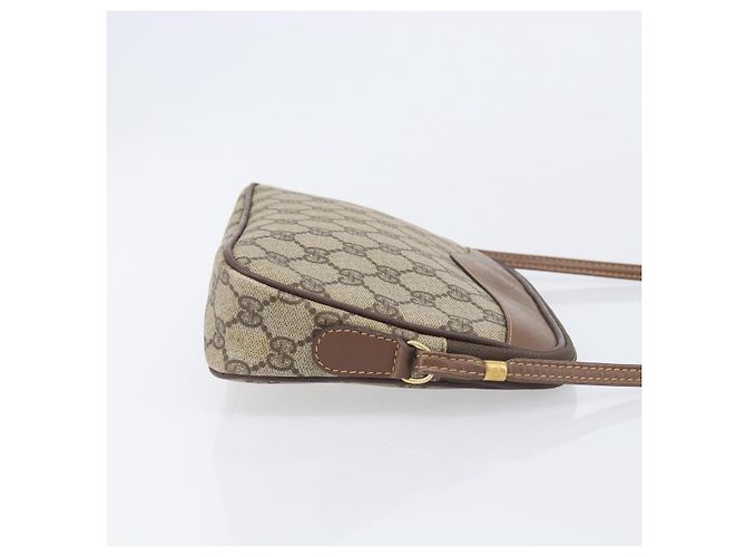 GUCCI Sac à épaule GG Supreme PVC Beige Or Auth 211882 - Jerrillo - vue 4