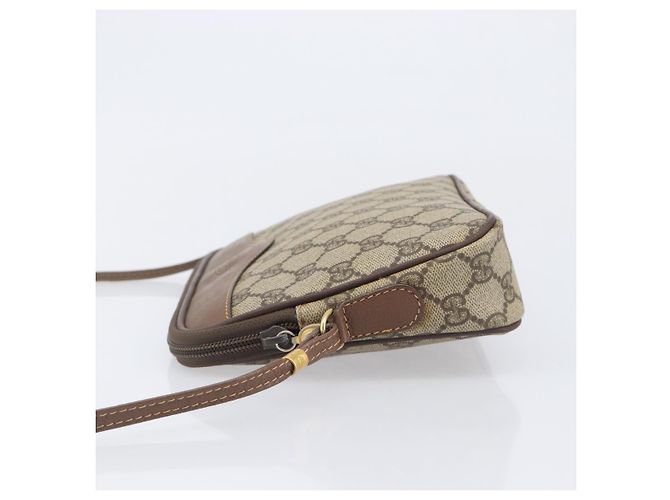 GUCCI Sac à épaule GG Supreme PVC Beige Or Auth 211882 - Jerrillo - vue 5