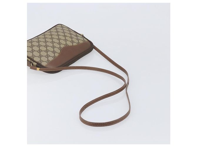 GUCCI Sac à épaule GG Supreme PVC Beige Or Auth 211882 - Jerrillo - vue 7