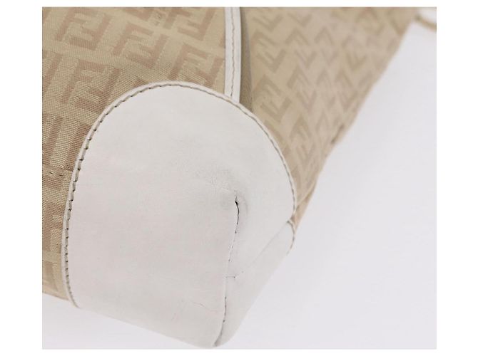 FENDI Zucchino Canvas Hand Bag Beige Gold Auth BA16701 - Jerrillo - vista 16