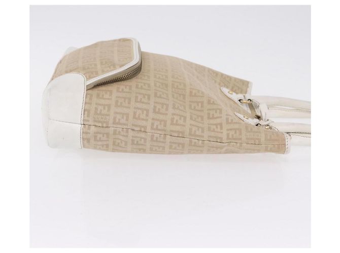 FENDI Zucchino Canvas Hand Bag Beige Gold Auth BA16701 - Jerrillo - vista 3
