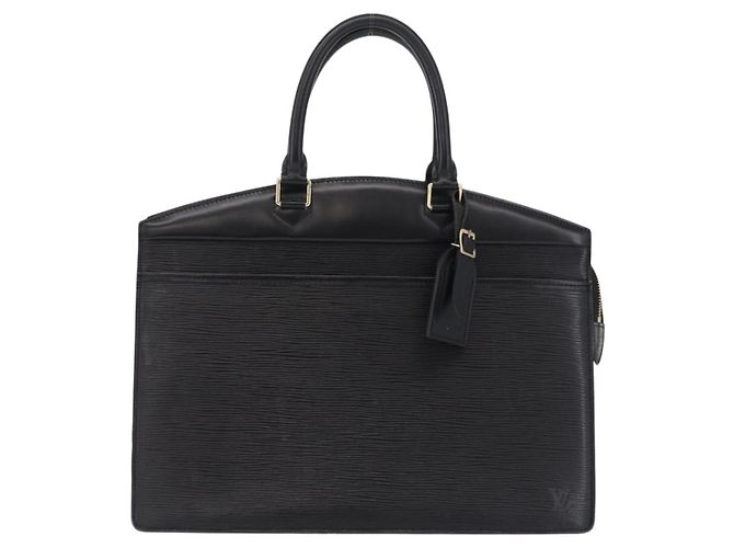 Louis Vuitton Epi Riviera Borsa a Mano in Pelle Nera - vista 13
