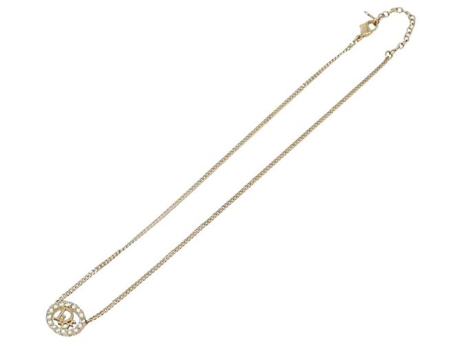 Christian Dior CD Logo Halskette Goldfarben - Ansicht 2