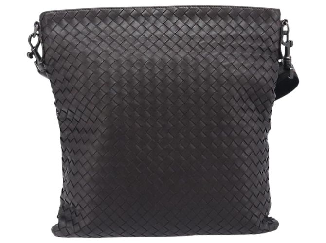 Bottega Veneta Borsa a tracolla Intrecciato in pelle marrone - vista 13