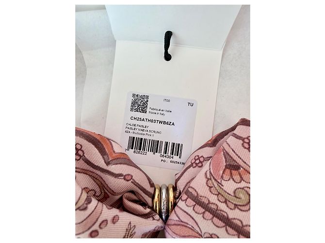Chloé Silk Maxi Scrunchie Chloé Paisley Pink Multicolore/ Maeva Paisley printed silk Scrunchie - view 10