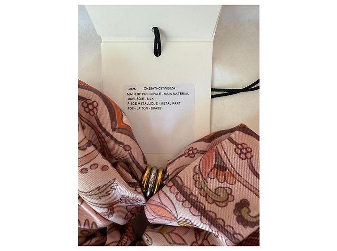 Chloé Silk Maxi Scrunchie Chloé Paisley Pink Multicolore/ Maeva Paisley printed silk Scrunchie - view 12