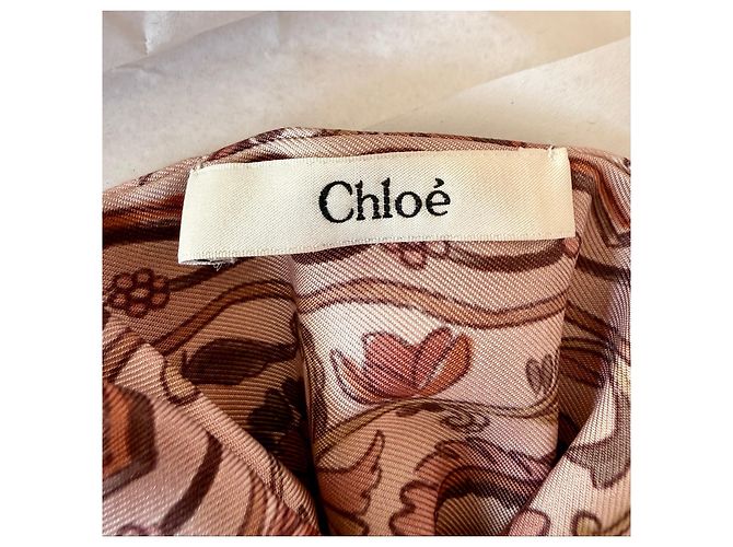 Chloé Silk Maxi Scrunchie Chloé Paisley Pink Multicolore/ Maeva Paisley printed silk Scrunchie - view 3