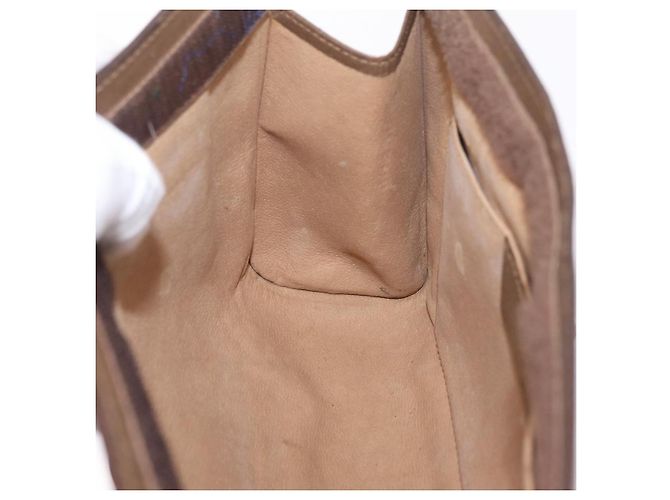 Borsa a Pochette Gucci GG Supreme Web Sherry Line Beige - vista 16