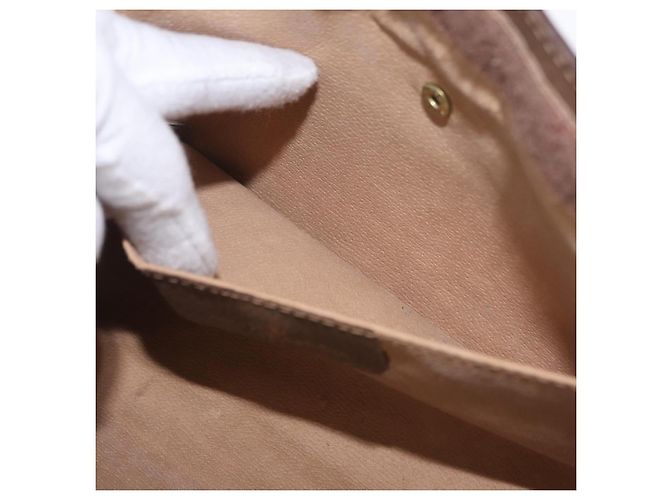 Borsa a Pochette Gucci GG Supreme Web Sherry Line Beige - vista 17