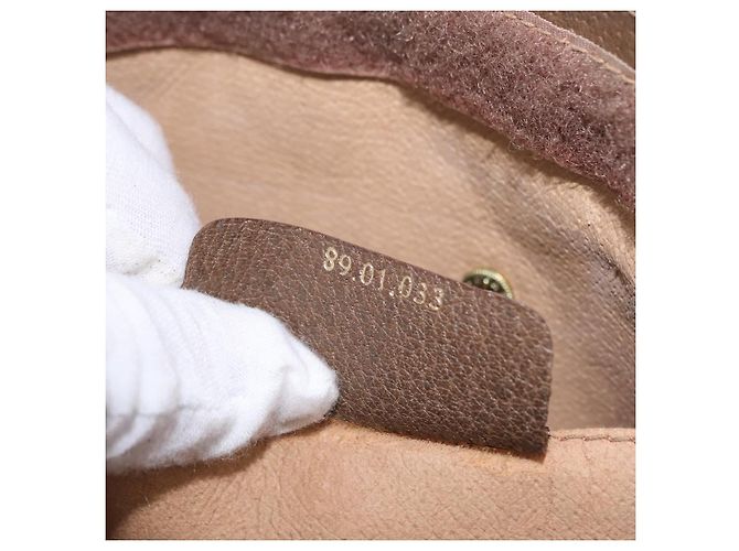 Borsa a Pochette Gucci GG Supreme Web Sherry Line Beige - vista 18