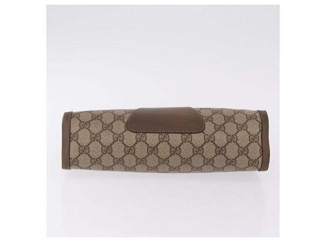 Borsa a Pochette Gucci GG Supreme Web Sherry Line Beige - vista 7