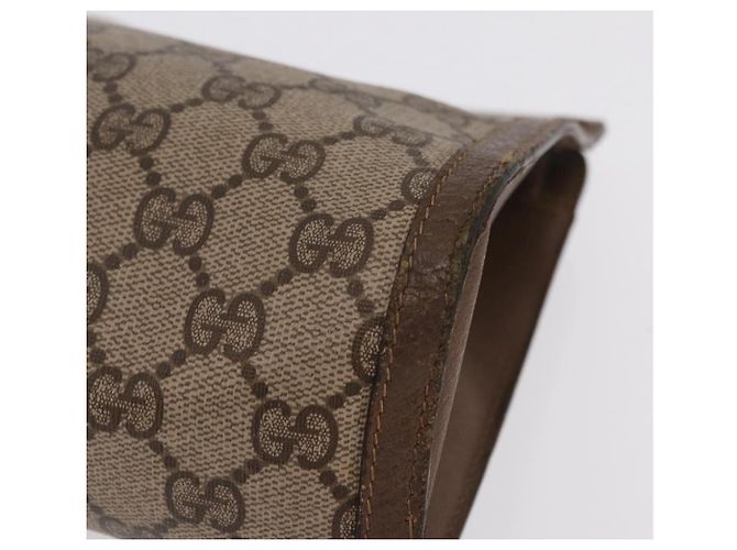 Borsa a Pochette Gucci GG Supreme Web Sherry Line Beige - vista 9