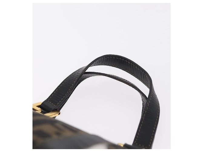 Fendi Borsa a mano Zucca in tela Nero e Marrone - vista 14