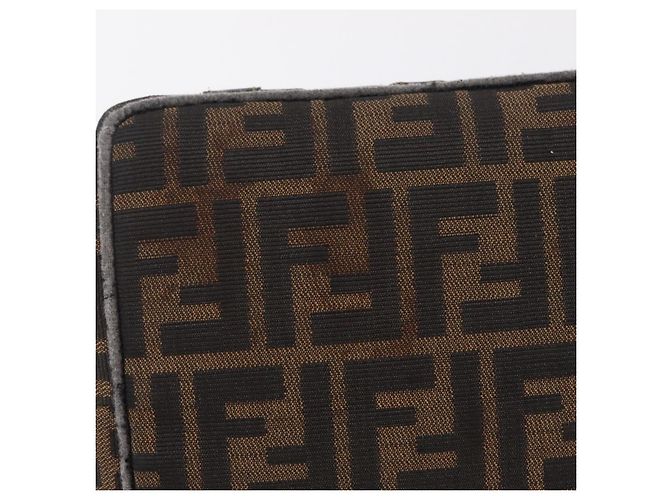 Fendi Borsa a mano Zucca in tela Nero e Marrone - vista 6
