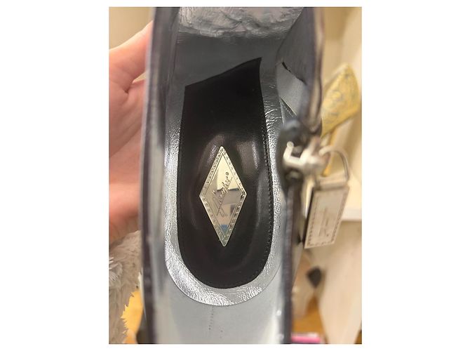 Autre Marque Hamlet Couture Bottines Cuir Noir Talon Aiguille Argenté - vue 4