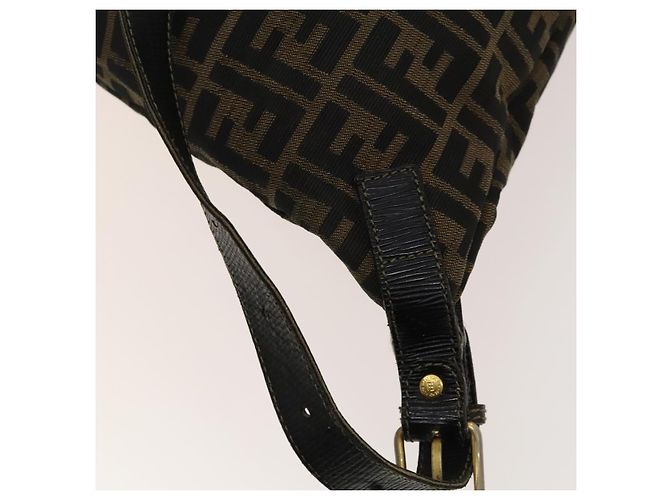 Fendi Zucca Canvas Rucksack Braun Schwarz - Ansicht 16