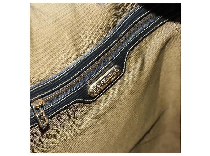 Fendi Zucca Canvas Rucksack Braun Schwarz - Ansicht 17
