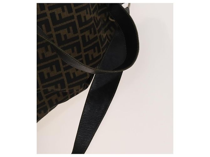 Fendi Zucca Canvas Rucksack Braun Schwarz - Ansicht 7