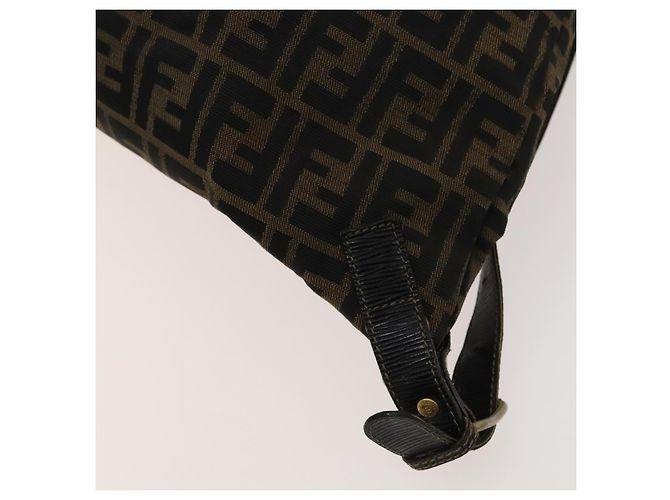 Fendi Zucca Canvas Rucksack Braun Schwarz - Ansicht 9