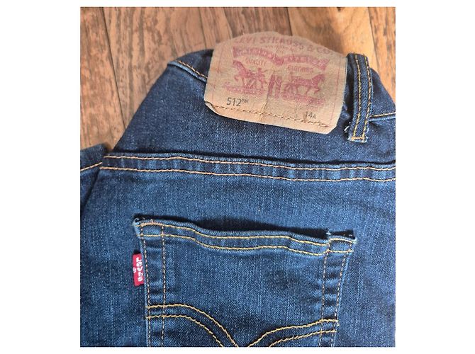 Jeans Levi's 512 Slim Taper per Ragazzo - Blu - vista 3
