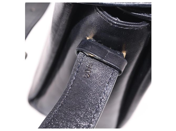 Céline Vintage Schultertasche Schwarz Leder - Ansicht 12