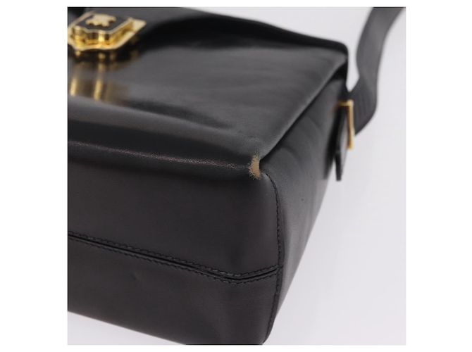 Céline Vintage Schultertasche Schwarz Leder - Ansicht 17