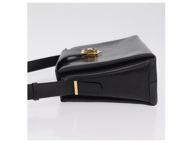 Céline Vintage Schultertasche Schwarz Leder - Ansicht 4