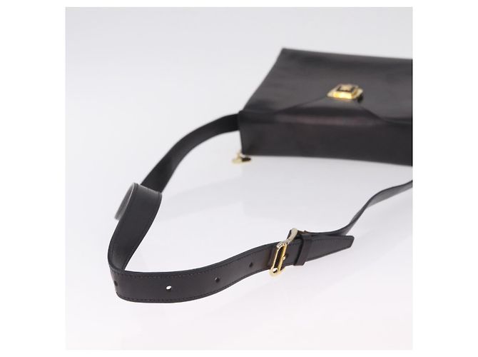 Céline Vintage Schultertasche Schwarz Leder - Ansicht 6