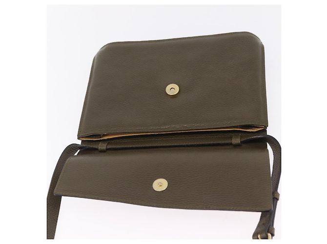 Céline Borsa a spalla in pelle kaki - vista 10