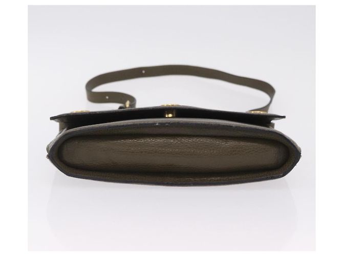 Céline Borsa a spalla in pelle kaki - vista 5