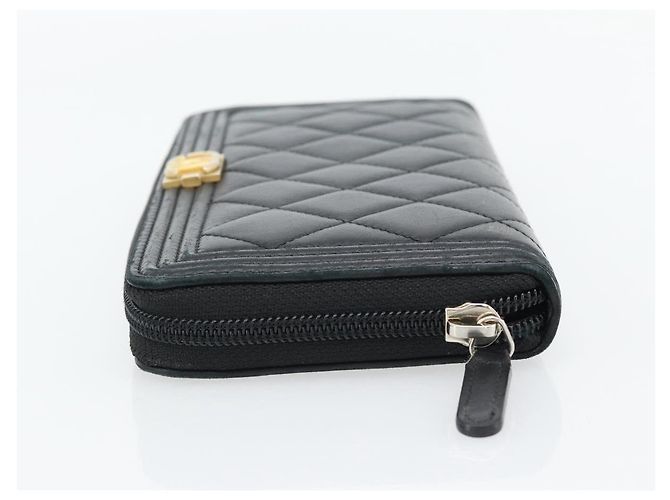 Chanel Boy Geldbörse Schwarz Lammleder - Ansicht 3