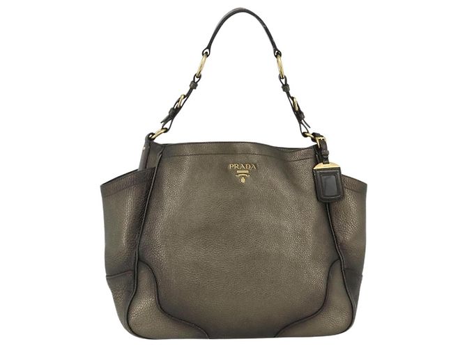 Prada Gold Leder Schultertasche 175839A - Ansicht 13