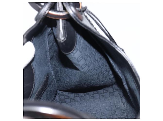 Gucci Borsa a tracolla in pelle nera 106236 - vista 18