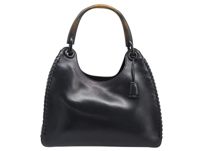 Gucci Borsa a tracolla in pelle nera 106236 - vista 2