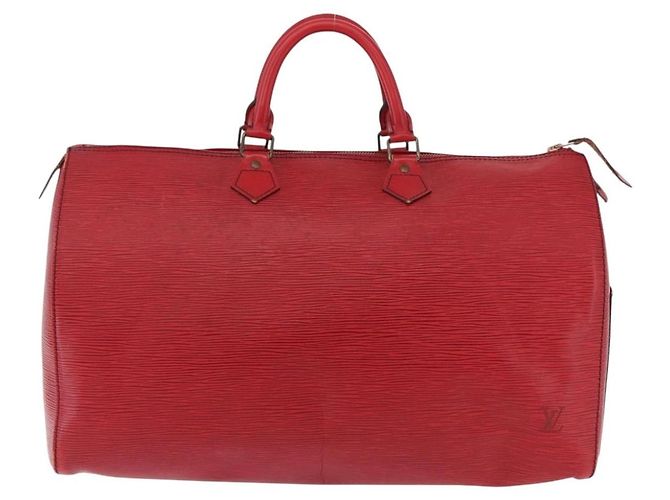 Louis Vuitton Epi Speedy 40 Borsa a mano Rossa - vista 2