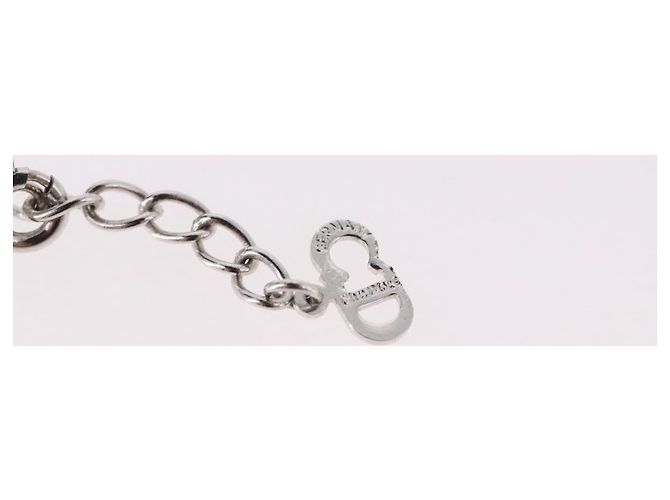Collana Christian Dior Logo Cerchio Corda Metallo Argento - vista 14