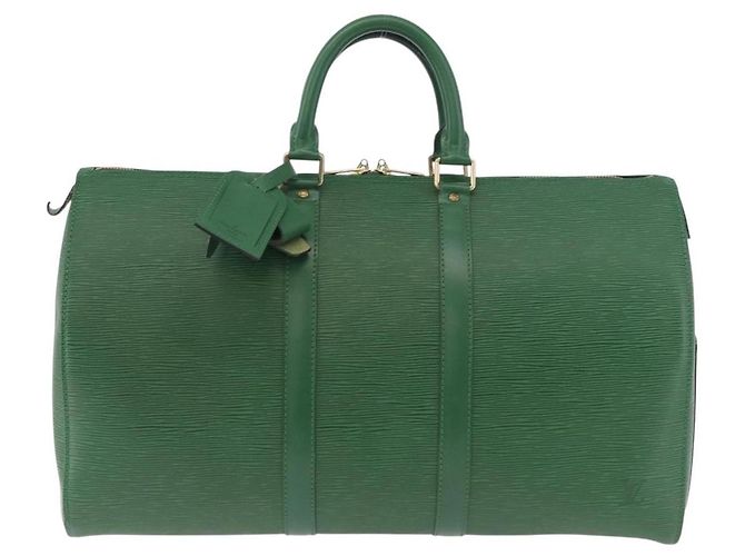 Louis Vuitton Epi Keepall 45 Sac de Voyage Vert - vue 13