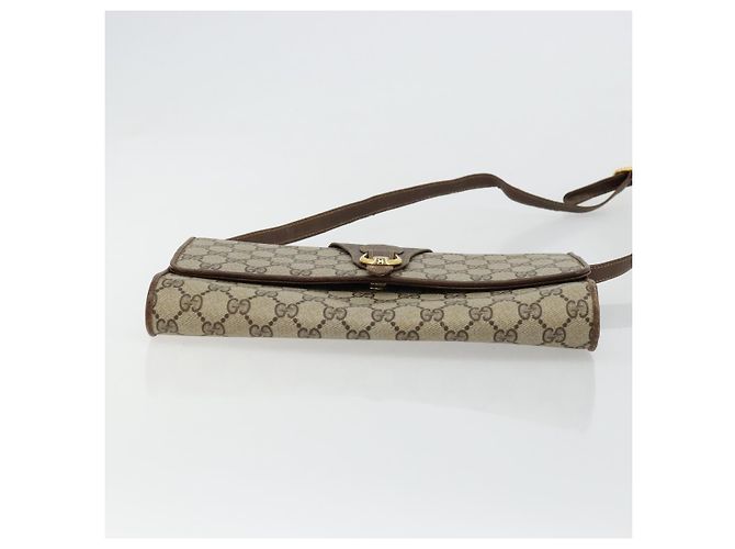 Borsa a tracolla Gucci GG Supreme PVC Beige Oro - vista 10