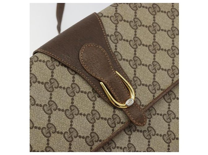 Borsa a tracolla Gucci GG Supreme PVC Beige Oro - vista 15