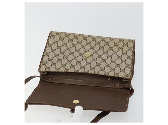 Borsa a tracolla Gucci GG Supreme PVC Beige Oro - vista 16
