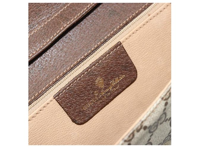 Borsa a tracolla Gucci GG Supreme PVC Beige Oro - vista 17