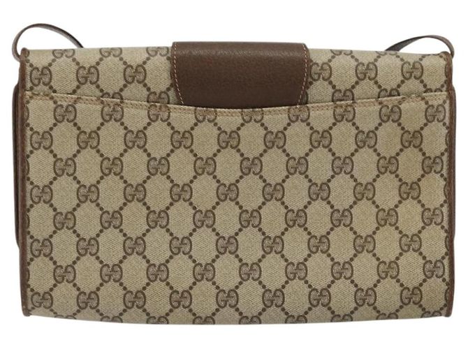 Borsa a tracolla Gucci GG Supreme PVC Beige Oro - vista 3