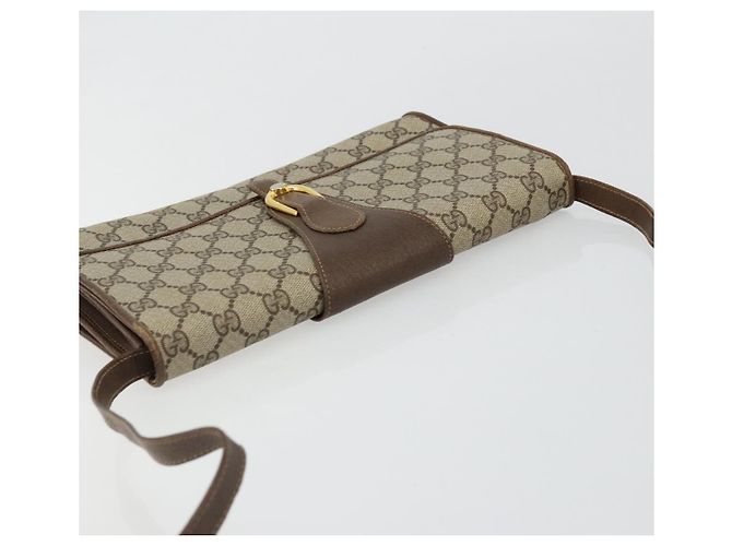 Borsa a tracolla Gucci GG Supreme PVC Beige Oro - vista 6