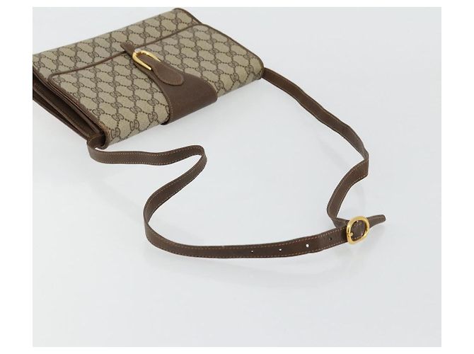 Borsa a tracolla Gucci GG Supreme PVC Beige Oro - vista 7