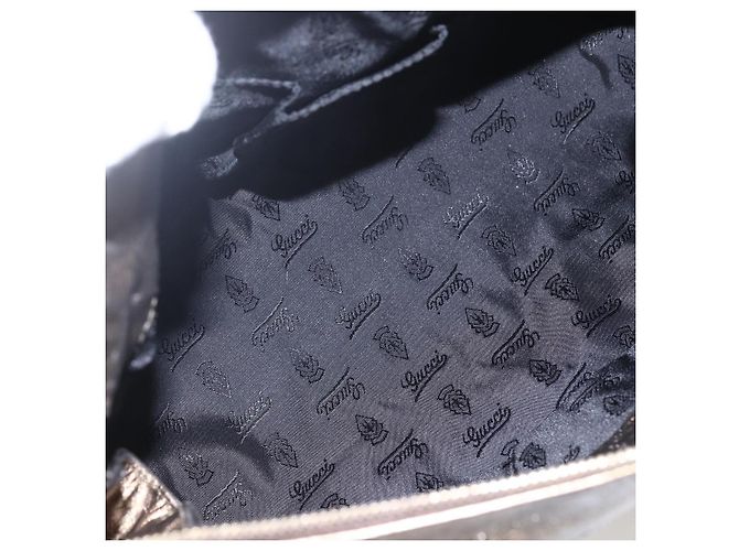 Gucci Histeria Borsa a Mano Pelle Oro - vista 11