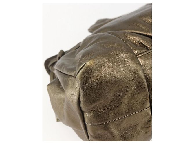 Gucci Histeria Borsa a Mano Pelle Oro - vista 16